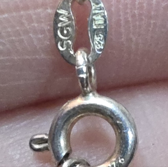 NATURAL MYSTIC TOPAZ 925 PENDANT ON A STERLING SILVER 925 BOX CHAIN 18 INCHES - Picture 6 of 6